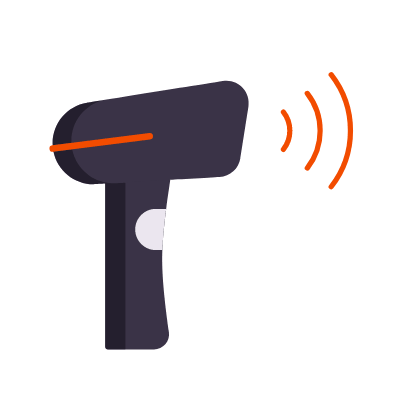 Scanner, Animated Icon, Flat