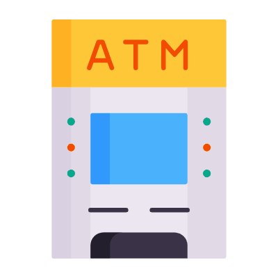 ATM, Animated Icon, Flat