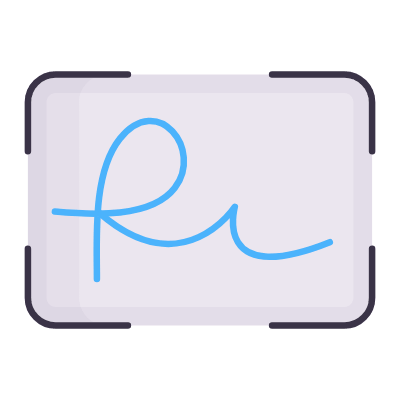 Signature, Animated Icon, Flat