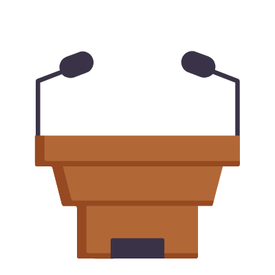 Conference, Animated Icon, Flat