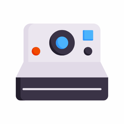 Polaroid, Animated Icon, Flat