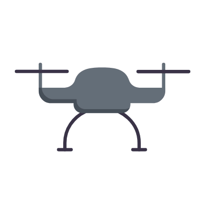 Drone, Animated Icon, Flat