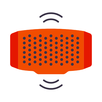 Portable speaker, Animated Icon, Flat