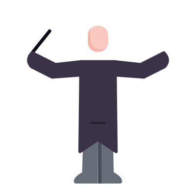 Conductor, Animated Icon, Flat