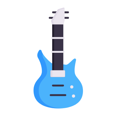 Rock music, Animated Icon, Flat