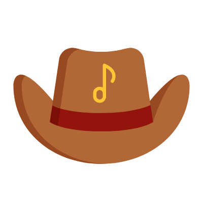 Country music, Animated Icon, Flat