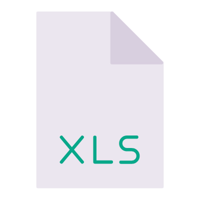 XLS document, Animated Icon, Flat