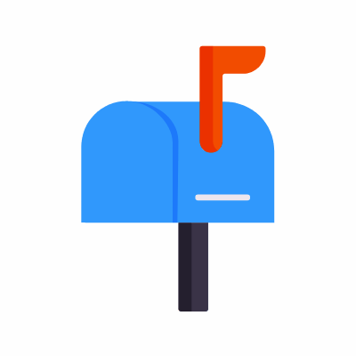 Mailbox, Animated Icon, Flat