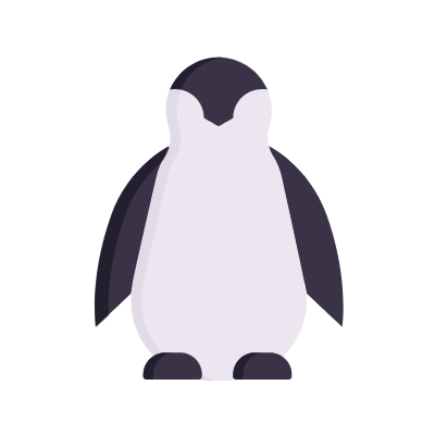 Penguin, Animated Icon, Flat