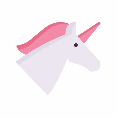 Unicorn, Animated Icon, Flat