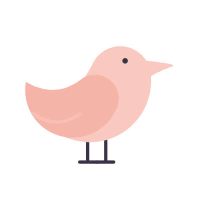 Bird, Animated Icon, Flat