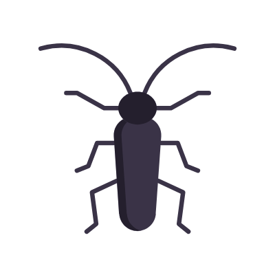 Cockroach, Animated Icon, Flat