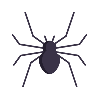 Spider, Animated Icon, Flat