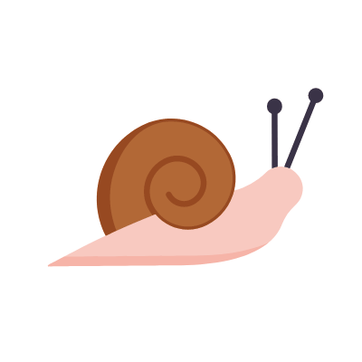 Snail, Animated Icon, Flat