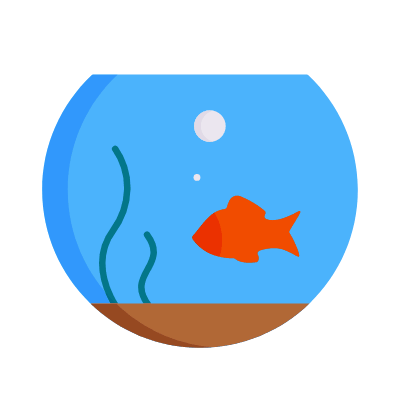 Aquarium, Animated Icon, Flat