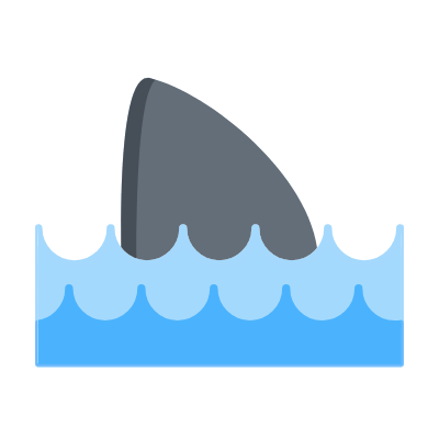 Shark, Animated Icon, Flat