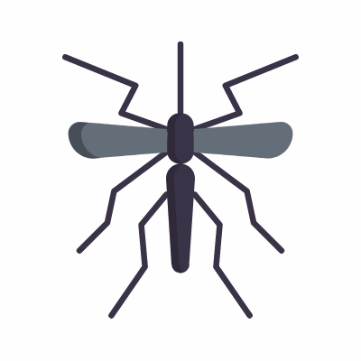 Mosquito, Animated Icon, Flat