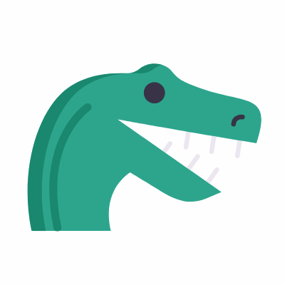 Dinosaur, Animated Icon, Flat