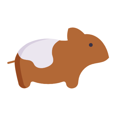 Hamster, Animated Icon, Flat
