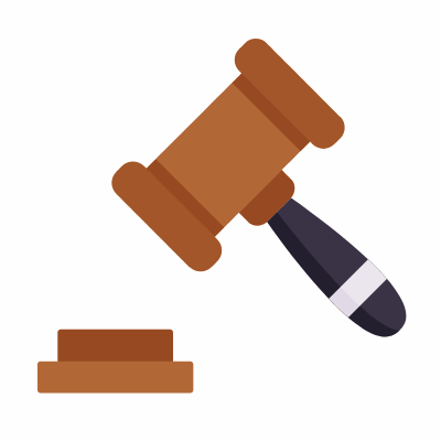 Judge, Animated Icon, Flat