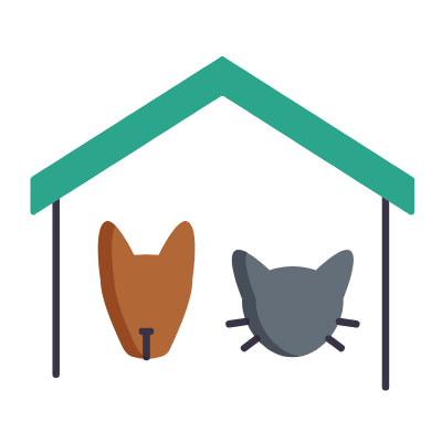 Pets, Animated Icon, Flat