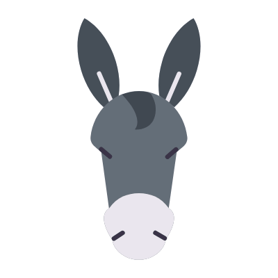 Donkey, Animated Icon, Flat