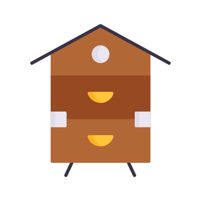 Beehive, Animated Icon, Flat