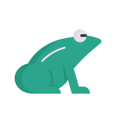 Frog, Animated Icon, Flat