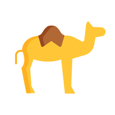 Camel, Animated Icon, Flat