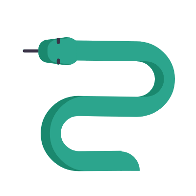Snake, Animated Icon, Flat