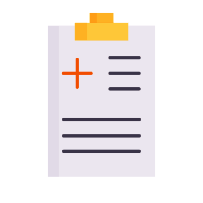 Medical report, Animated Icon, Flat