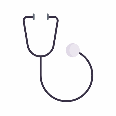 Stethoscope, Animated Icon, Flat