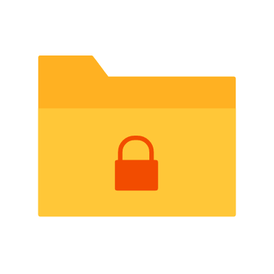 Folder lock, Animated Icon, Flat