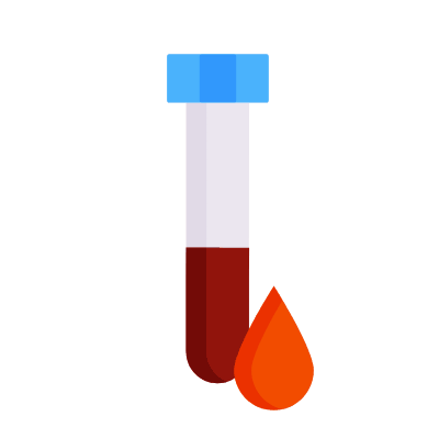 Blood test, Animated Icon, Flat