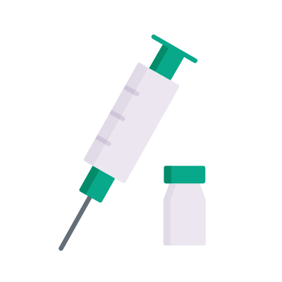 Vaccination, Animated Icon, Flat