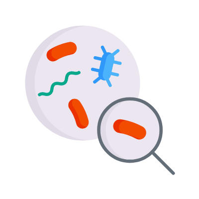 Microbiology lab, Animated Icon, Flat