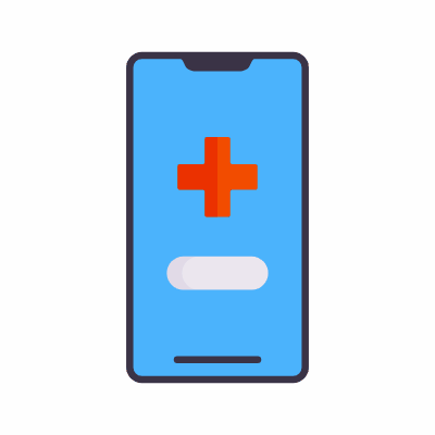 Medical app, Animated Icon, Flat