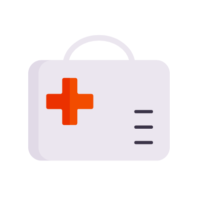 First aid kit, Animated Icon, Flat