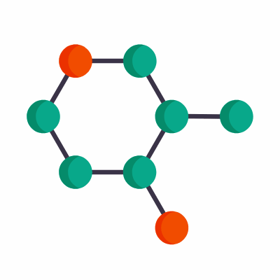 Molecular, Animated Icon, Flat