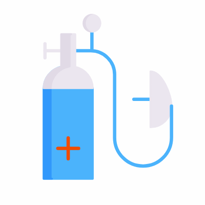Oxygen tank, Animated Icon, Flat