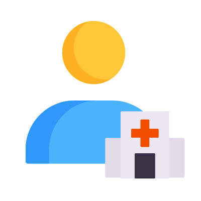 Hospital visit, Animated Icon, Flat