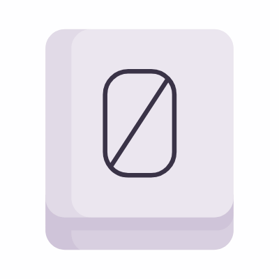 Zero key, Animated Icon, Flat