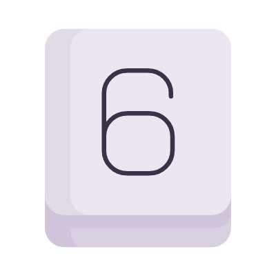 Six key, Animated Icon, Flat
