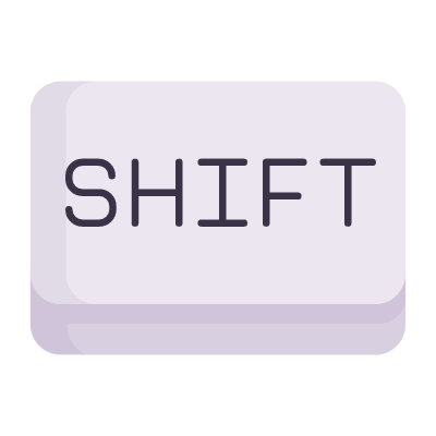 Shift key, Animated Icon, Flat