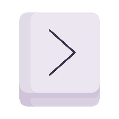 Right Key, Animated Icon, Flat