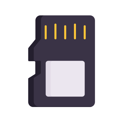 Micro sd card, Animated Icon, Flat