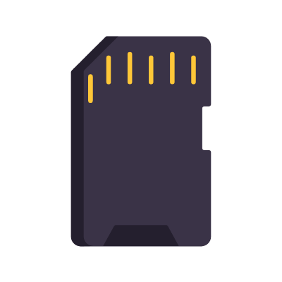 SD card, Animated Icon, Flat