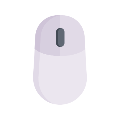 Computer mouse, Animated Icon, Flat