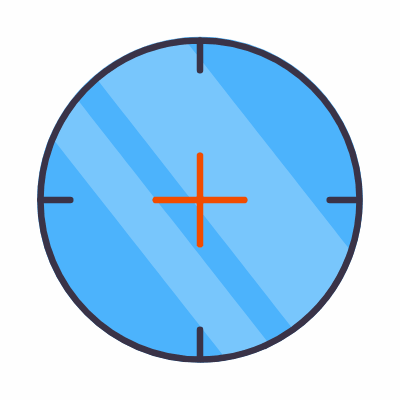 Target, Animated Icon, Flat