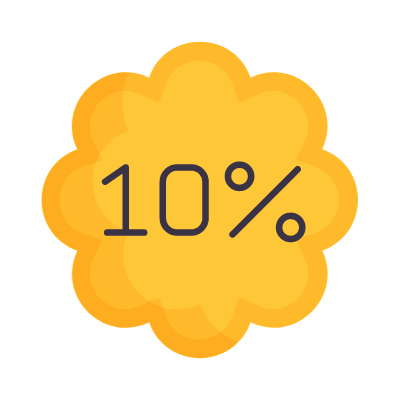 Sale 10%, Animated Icon, Flat